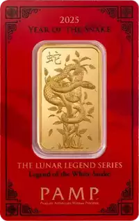 Złota sztabka 1 uncja Pamp Lunar Legend of the White Snake Rok Węża 2025